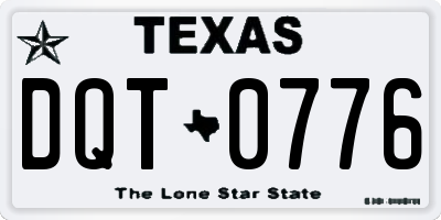 TX license plate DQT0776
