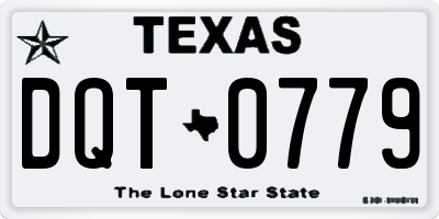 TX license plate DQT0779