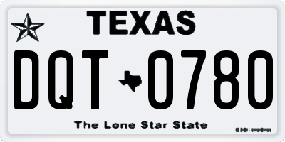 TX license plate DQT0780