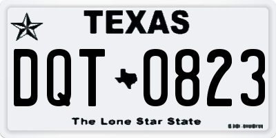 TX license plate DQT0823