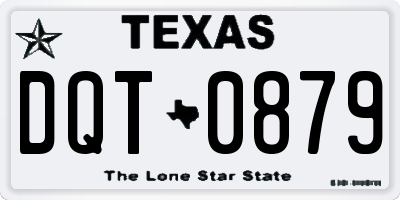 TX license plate DQT0879