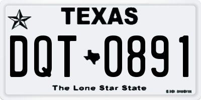 TX license plate DQT0891