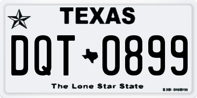 TX license plate DQT0899