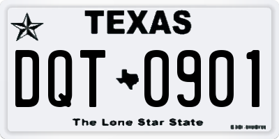 TX license plate DQT0901