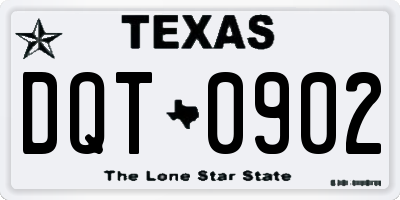 TX license plate DQT0902