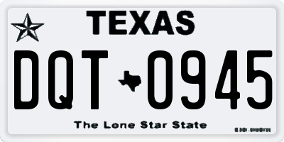 TX license plate DQT0945