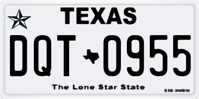 TX license plate DQT0955
