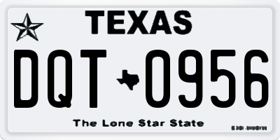 TX license plate DQT0956