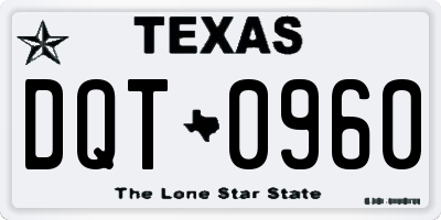 TX license plate DQT0960