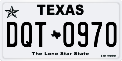 TX license plate DQT0970