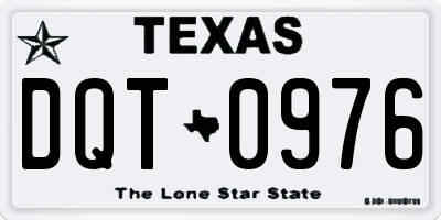 TX license plate DQT0976