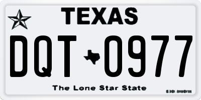TX license plate DQT0977