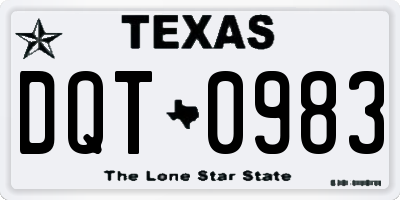 TX license plate DQT0983