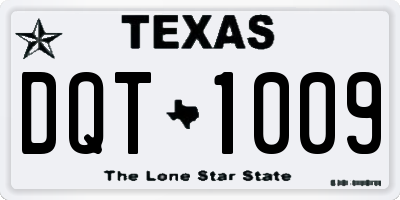 TX license plate DQT1009