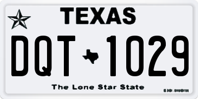 TX license plate DQT1029
