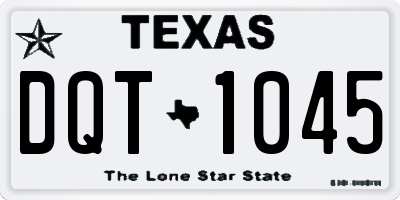 TX license plate DQT1045