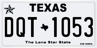 TX license plate DQT1053