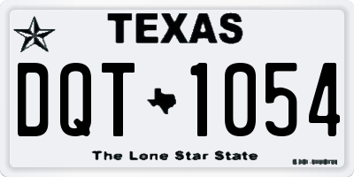 TX license plate DQT1054