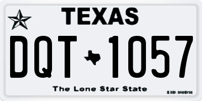 TX license plate DQT1057