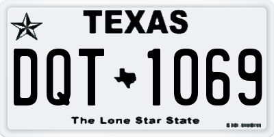 TX license plate DQT1069