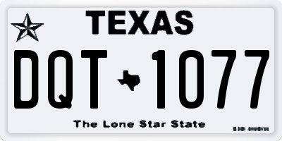 TX license plate DQT1077