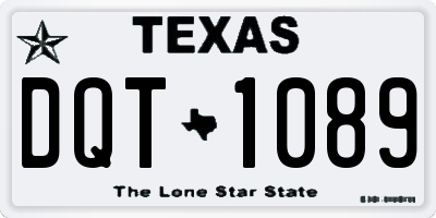 TX license plate DQT1089