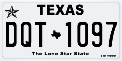 TX license plate DQT1097