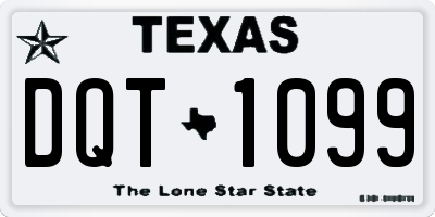 TX license plate DQT1099