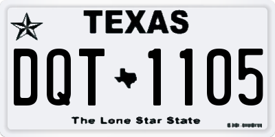 TX license plate DQT1105