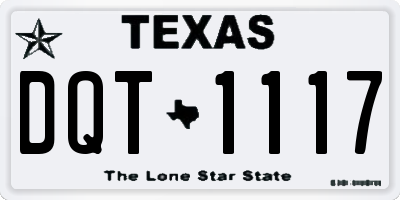TX license plate DQT1117