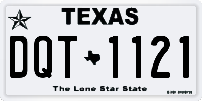 TX license plate DQT1121