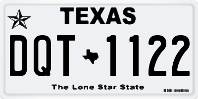 TX license plate DQT1122