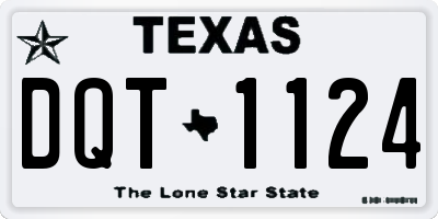 TX license plate DQT1124