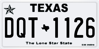 TX license plate DQT1126