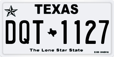 TX license plate DQT1127