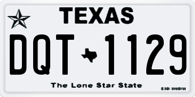 TX license plate DQT1129