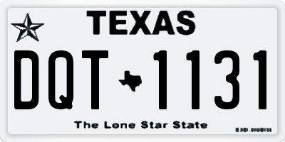 TX license plate DQT1131