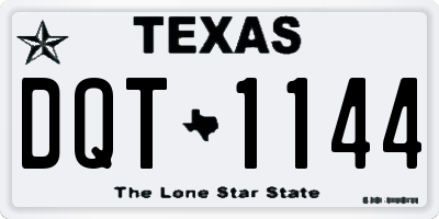 TX license plate DQT1144