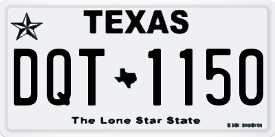 TX license plate DQT1150