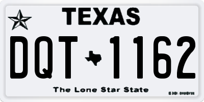 TX license plate DQT1162