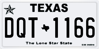 TX license plate DQT1166