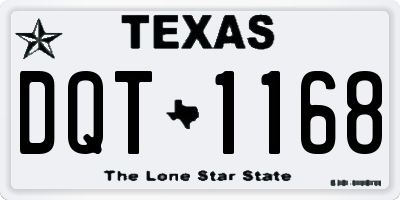TX license plate DQT1168