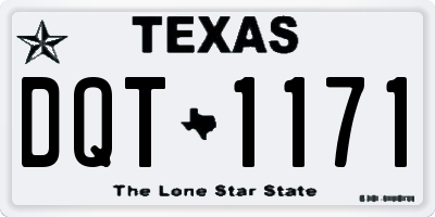 TX license plate DQT1171