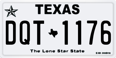 TX license plate DQT1176
