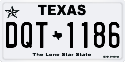 TX license plate DQT1186