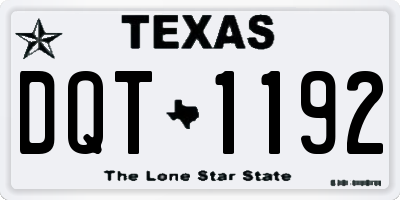 TX license plate DQT1192