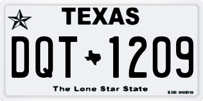 TX license plate DQT1209