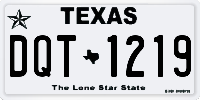 TX license plate DQT1219