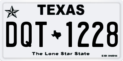 TX license plate DQT1228