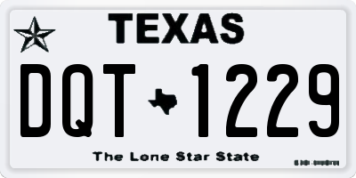 TX license plate DQT1229